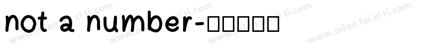 not a number字体转换